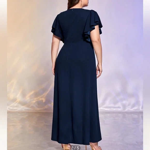 SHEIN Navy Blue Dress Size 16, 2XL - Picture 4 of 7
